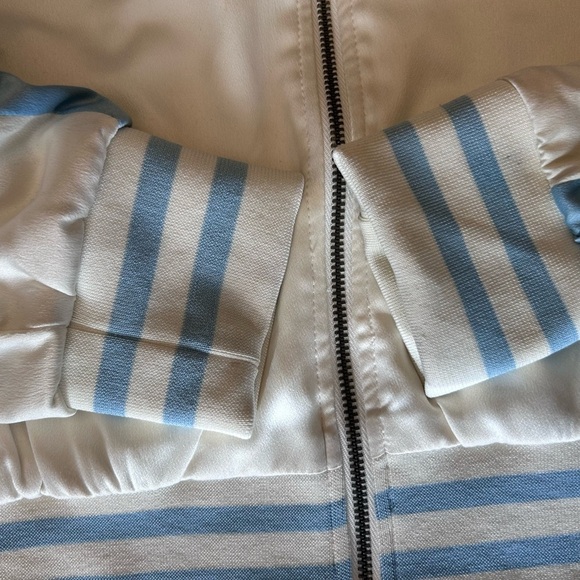 Disney Alice in Wonderland Blue & Ivory Embroidered Satin Varsity Jacket - Picture 10 of 13